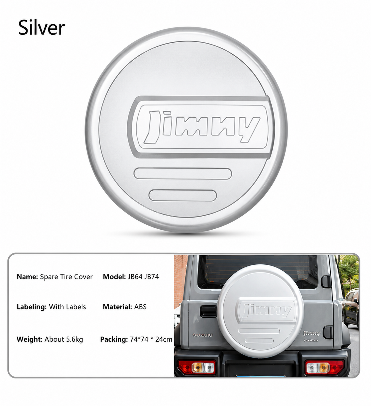 Suzuki Jimny JB64 JB74 JC74 (2019–2025) | Premium ABS Spare Wheel Cover | Rear Tailgate Styling Kit