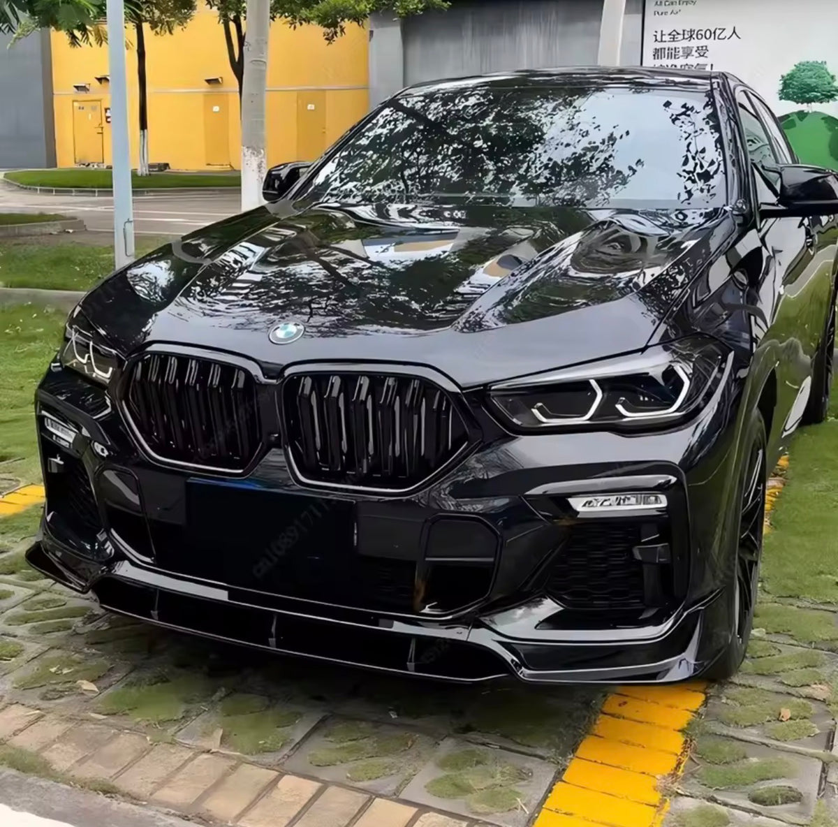 BMW X6 G06 / X6M F96 (2019–2023) | Gloss Black Double Slat Front Grille