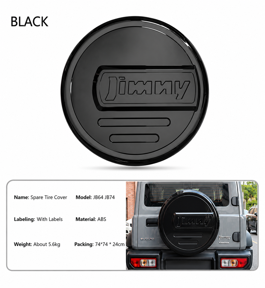 Suzuki Jimny JB64 JB74 JC74 (2019–2025) | Premium ABS Spare Wheel Cover | Rear Tailgate Styling Kit
