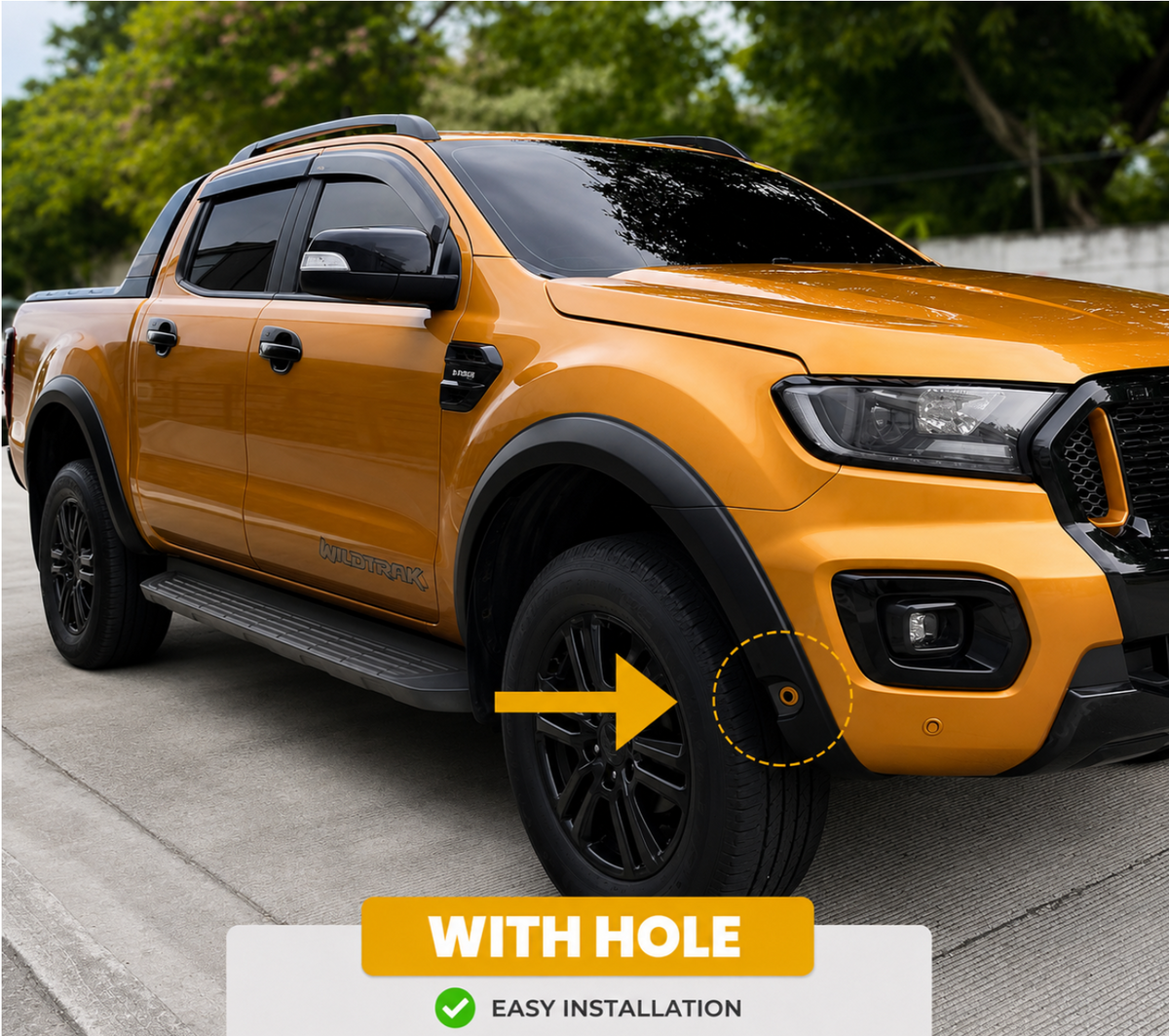 Ford Ranger T7 / T8 Wildtrak (2015–2022) | Bolt-On Wheel Arch Fender Flare Kit 6 Inch