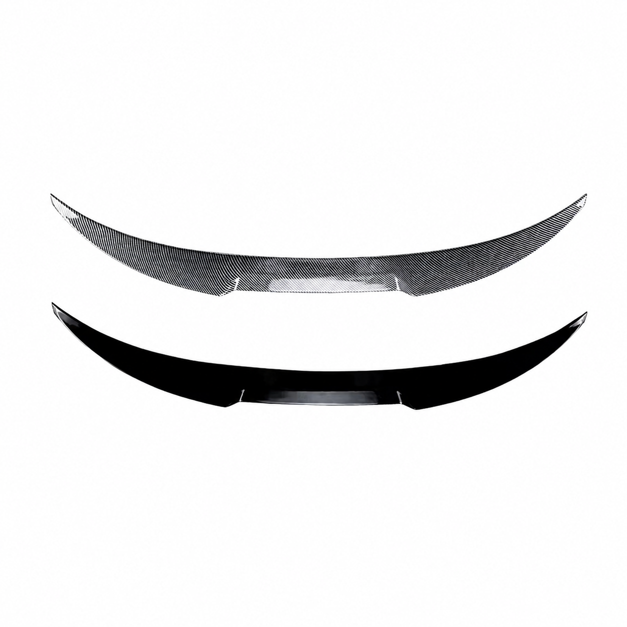 BMW 5 Series G30 G31 G38 M4 style rear spoiler in carbon look and gloss black finishes
