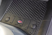 Moulded floor mat fitted in Defender 90 footwell