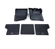 Moulded black rubber floor mats for Land Rover Defender 90