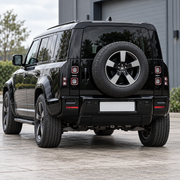 Gloss black rear bumper conversion fitted to Land Rover Defender L663