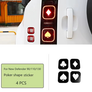 Poker suit decorative tail-light stickers fitted to Land Rover Defender L663