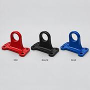 Red black and blue Defender L663 tow-eye bracket colour options