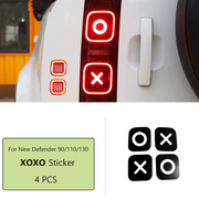 XOXO decorative tail-light stickers fitted to Land Rover Defender L663