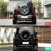 Defender rear bumper before and after conversion