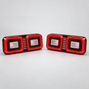 Pair of red lens rear bumper LED lamp modules for Defender