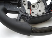 Steering wheel heating wiring and carbon fibre detail