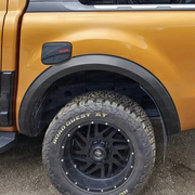 Close-up of 30 mm rear wheel arch flare fitted to Ford Ranger