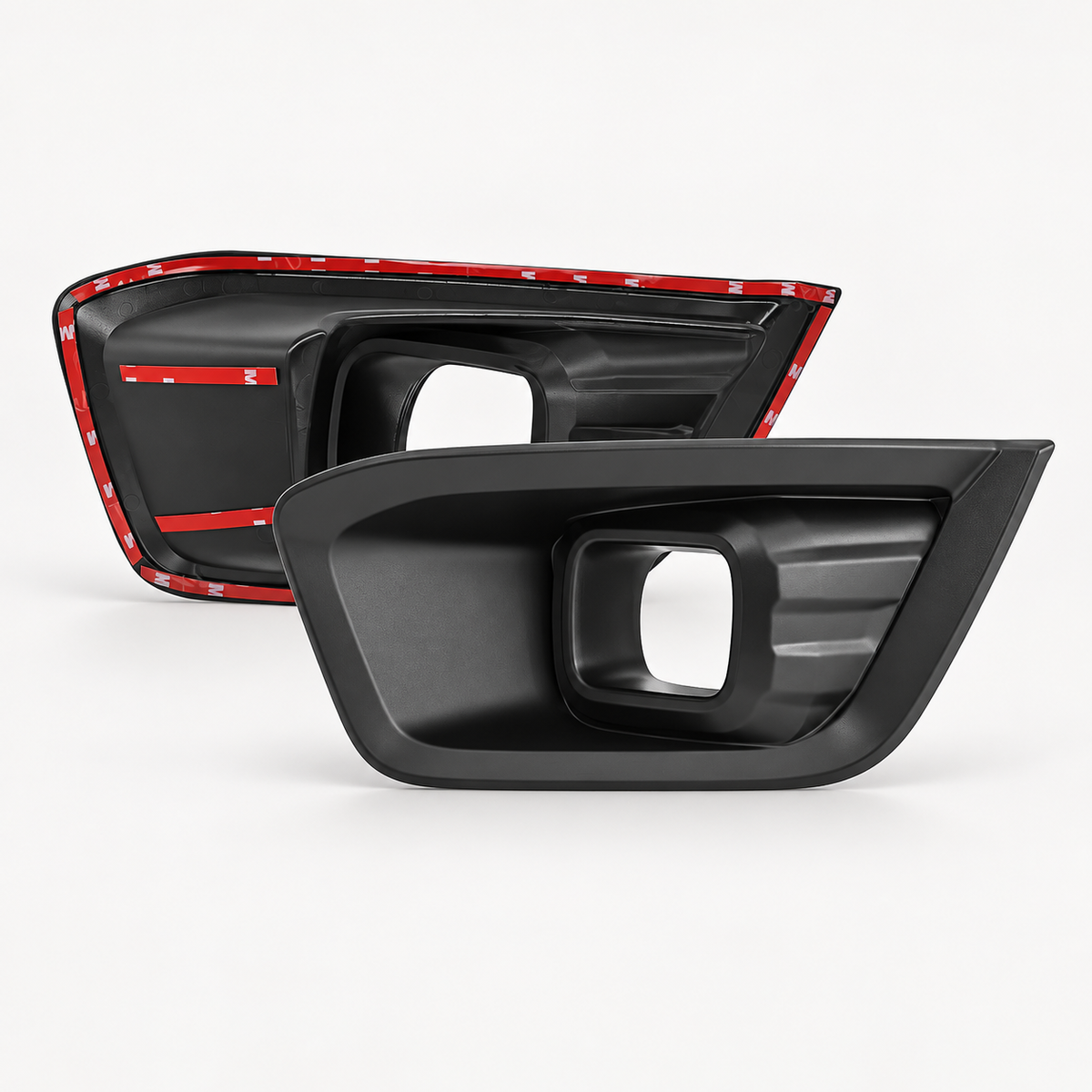 Pair of matte-black fog-light surround covers for Ford Ranger T8 2019 to 2022