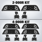 Two-door and four-door Jeep mini side-step kit comparison