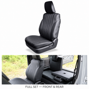 Suzuki Jimny Black full-set seat covers – front and rear views