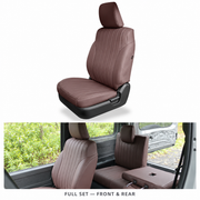 Suzuki Jimny Coffee full-set seat covers – front and rear views