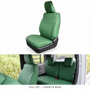 Suzuki Jimny Green full-set seat covers – front and rear views