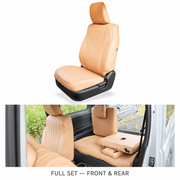 Suzuki Jimny Light Tan full-set seat covers – front and rear views