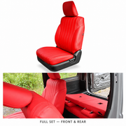 Suzuki Jimny Red full-set seat covers – front and rear views