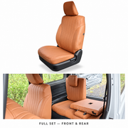 Suzuki Jimny Tan full-set seat covers – front and rear views