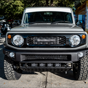 Front view of Suzuki Jimny with narrow off-road bumper