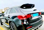 Mercedes GLC X253 gloss black rear roof spoiler fitted side view