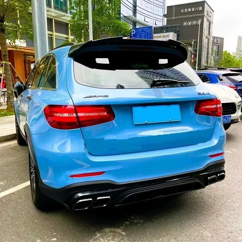 Mercedes GLC X253 gloss black rear roof spoiler fitted