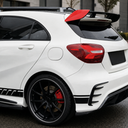 Mercedes A-Class W176 black rear bumper canard trim fitted
