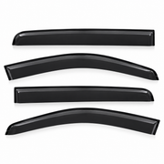 Four-piece dark smoke Ford Ranger window deflector set